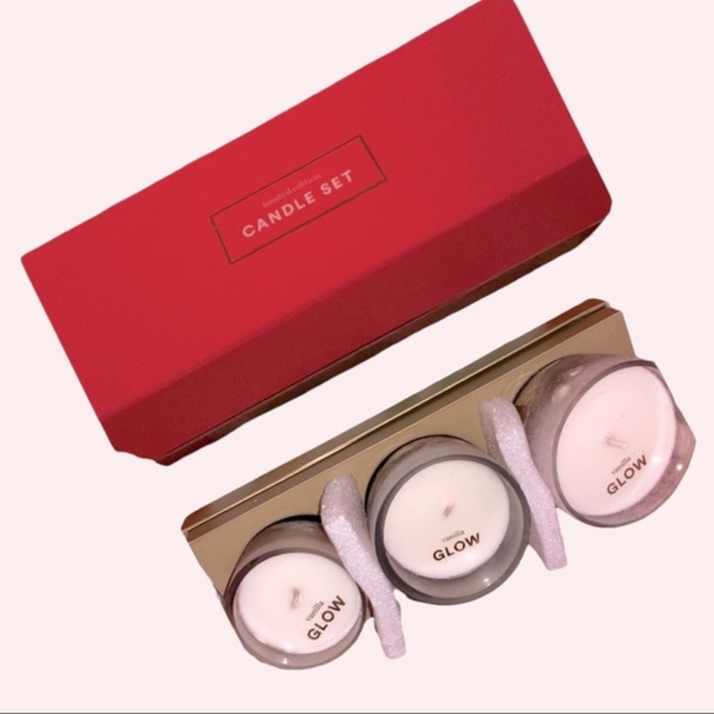 Red Candle Beauty Set of 3 🕯️